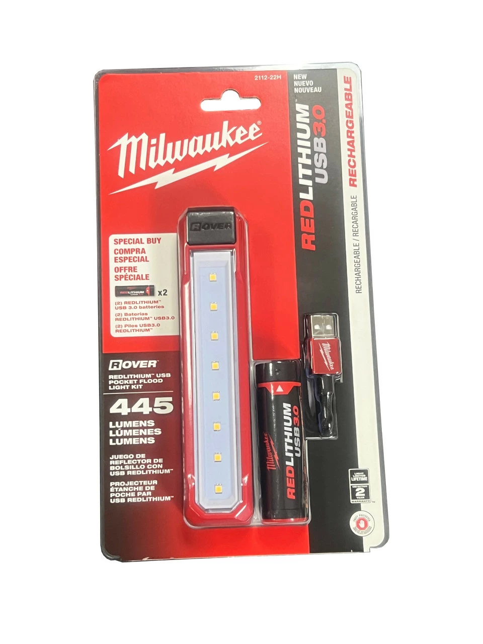 Milwaukee 2112-22H USB ROVER Pocket Flood Light 1 Milwaukee 2112-22H USB ROVER Pocket Flood Light