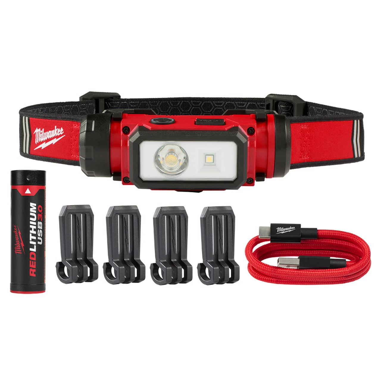 Milwaukee 2163-21 REDLITHIUM USB Hard Hat Headlamp 1 Milwaukee 2163-21 REDLITHIUM USB Hard Hat Headlamp