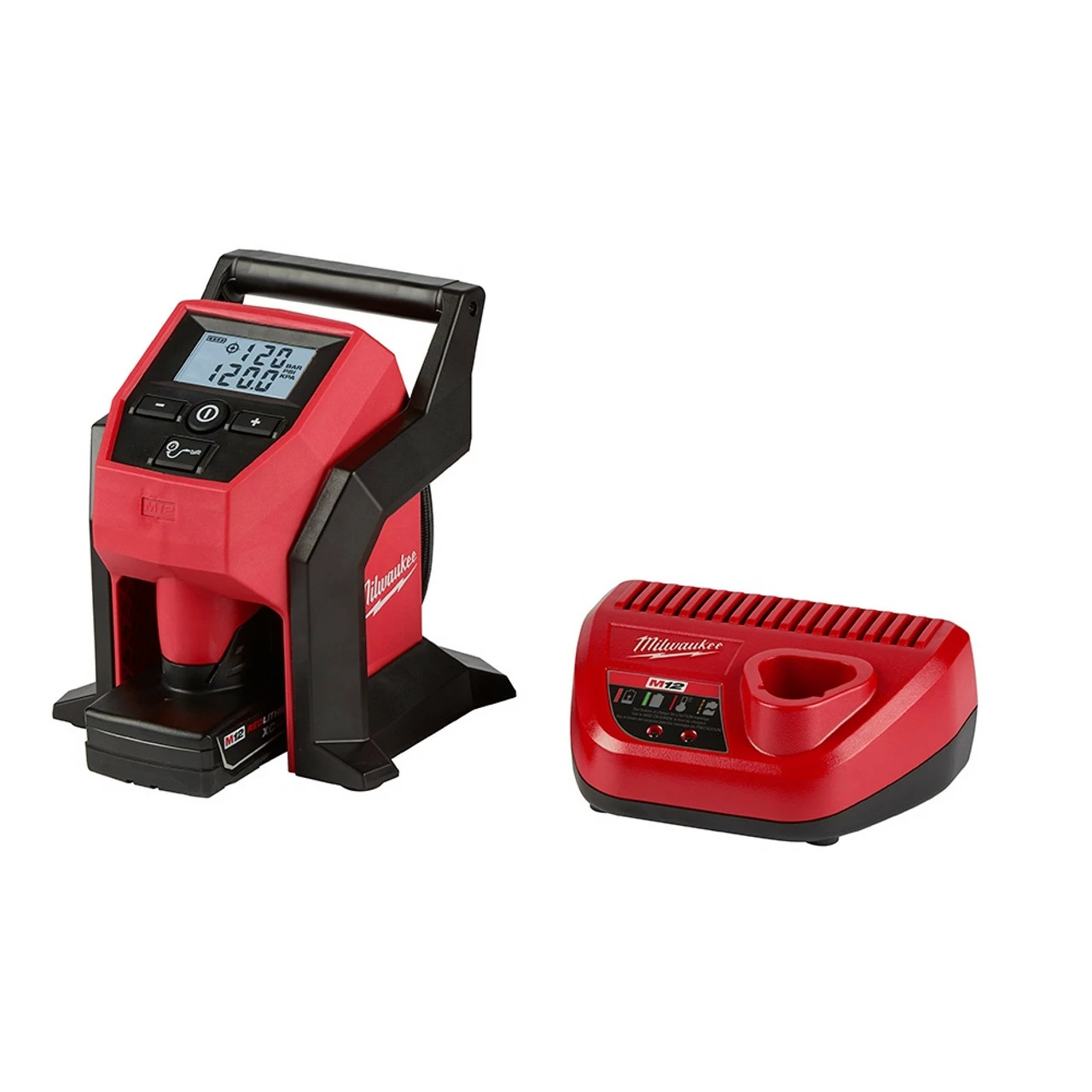 Milwaukee 2475-21XC M12 Compact Inflator Kit 1 Milwaukee 2475-21XC M12 Compact Inflator Kit