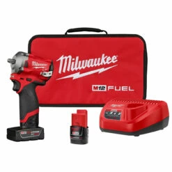 Milwaukee 2554-22 M12 FUEL 3/8 In. Stubby Impact Wrench Kit
