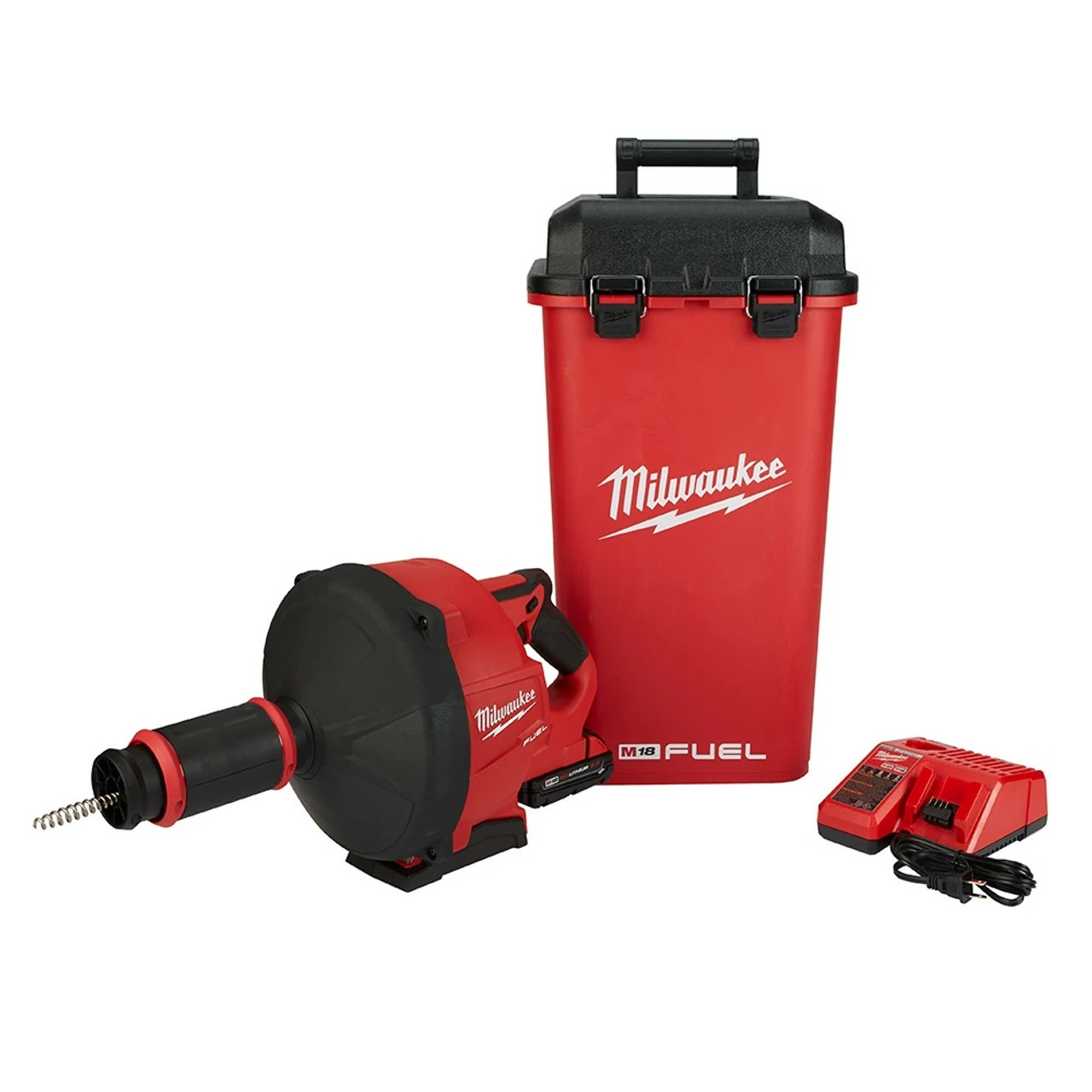 Milwaukee 2772A-21 M18 FUEL Drain Snake W/ CABLE DRIVE Kit 1 Milwaukee 2772A-21 M18 FUEL Drain Snake W/ CABLE DRIVE Kit