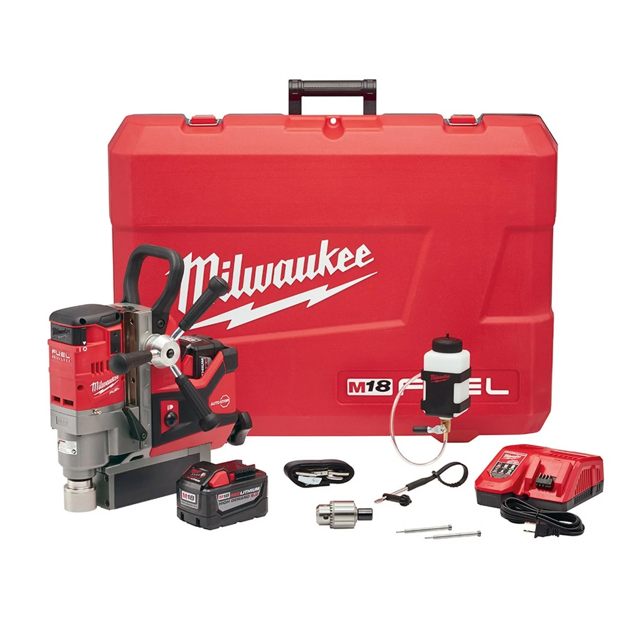 Milwaukee 2787-22HD M18 FUEL 1-1/2 In. Magnetic Drill HIGH DEMAND Kit 1 Milwaukee 2787-22HD M18 FUEL 1-1/2 In. Magnetic Drill HIGH DEMAND Kit