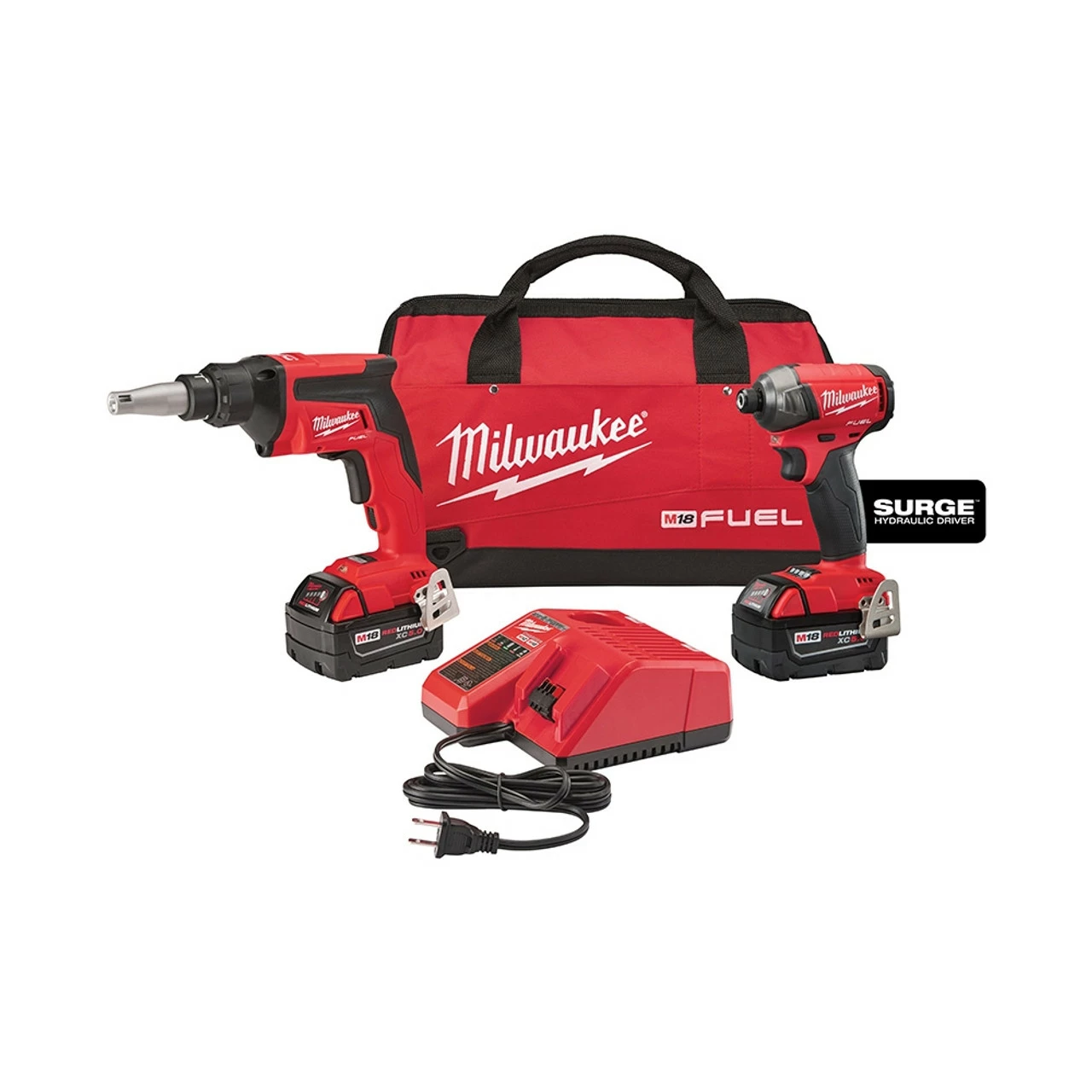 Milwaukee 2896-22 M18 FUEL Drywall Screw Gun / Impact Combo Kit 1 Milwaukee 2896-22 M18 FUEL Drywall Screw Gun / Impact Combo Kit