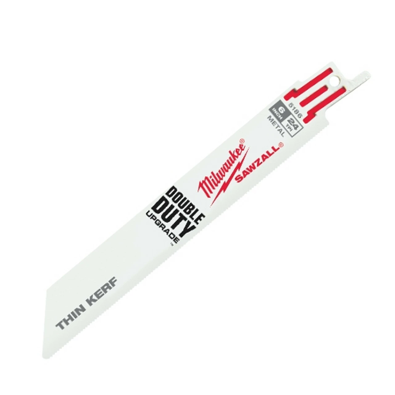 Milwaukee 48-01-7186 6 In. 24 TPI Thin Kerf SAWZALL Blades 100 Pk 1 Milwaukee 48-01-7186 6 In. 24 TPI Thin Kerf SAWZALL Blades 100 Pk