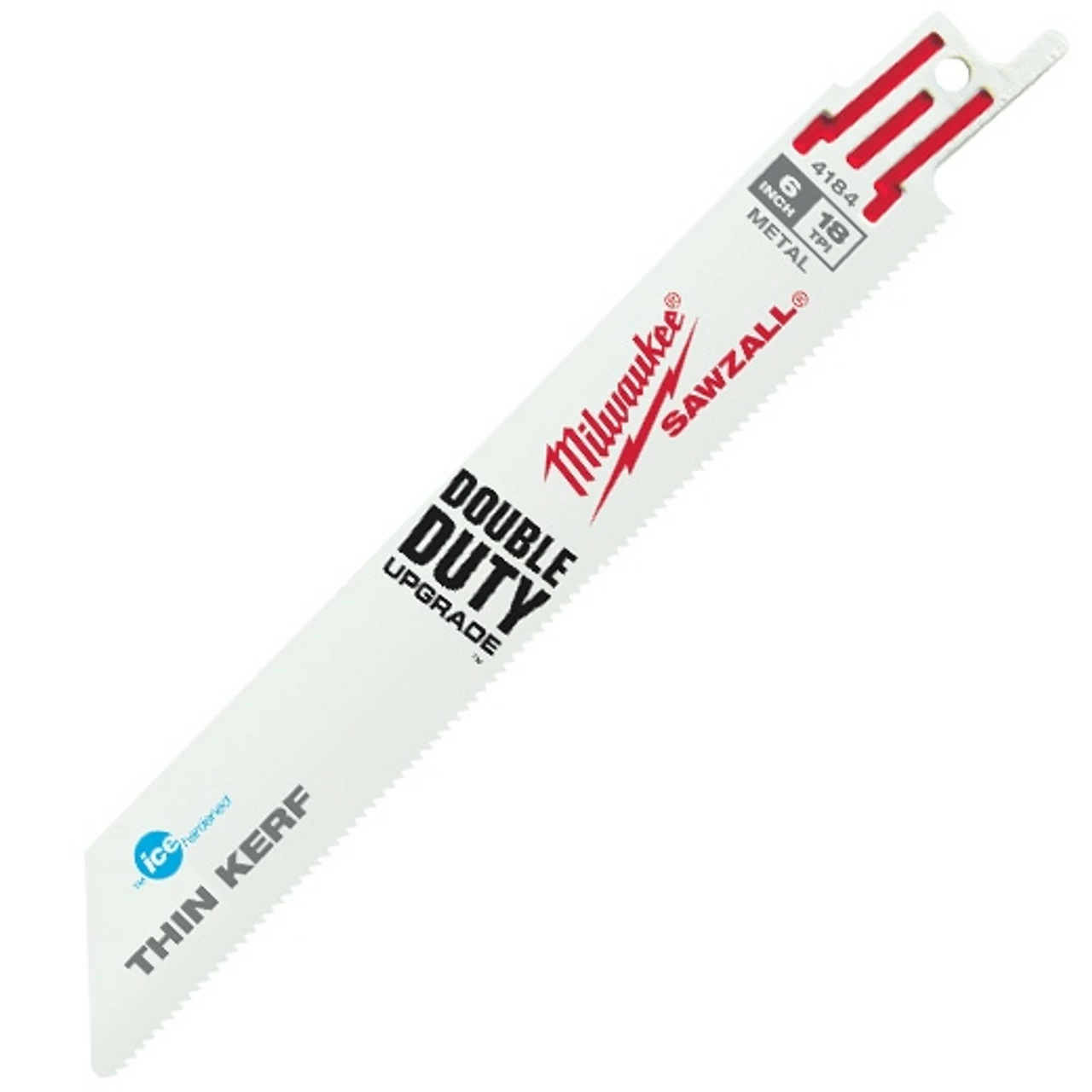 Milwaukee 48-01-9184 6 In. 18 TPI Thin Kerf Hardened SAWZALL 100Pk 1 Milwaukee 48-01-9184 6 In. 18 TPI Thin Kerf Hardened SAWZALL 100Pk