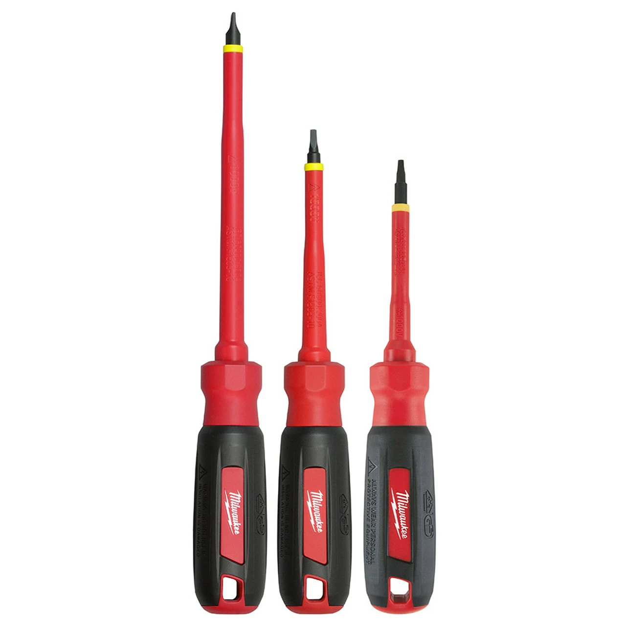 Milwaukee 48-22-2203 3 Pc 1000V Insulated Screwdriver Set 1 Milwaukee 48-22-2203 3 Pc 1000V Insulated Screwdriver Set
