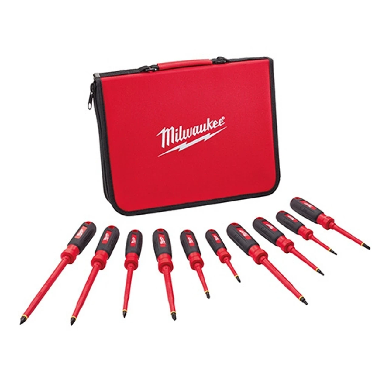 Milwaukee 48-22-2210 10 PC 1000V Insulated Screwdriver Set W/ EVA Case 1 Milwaukee 48-22-2210 10 PC 1000V Insulated Screwdriver Set W/ EVA Case