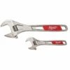 Milwaukee 48-22-7400 2 PC. Adjustable Wrench Set 6 In. & 10 In.