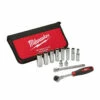 Milwaukee 48-22-9000 12 Pc 3/8 In. Drive SAE Socket Set