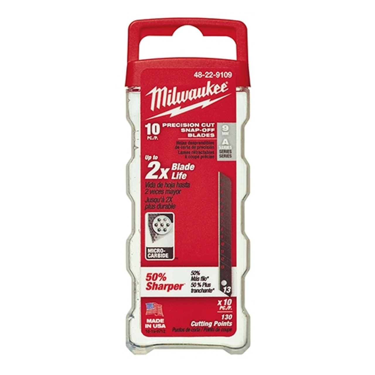 Milwaukee 48-22-9109 9mm Precision Snap Blades (10 PK) 1 Milwaukee 48-22-9109 9mm Precision Snap Blades (10 PK)