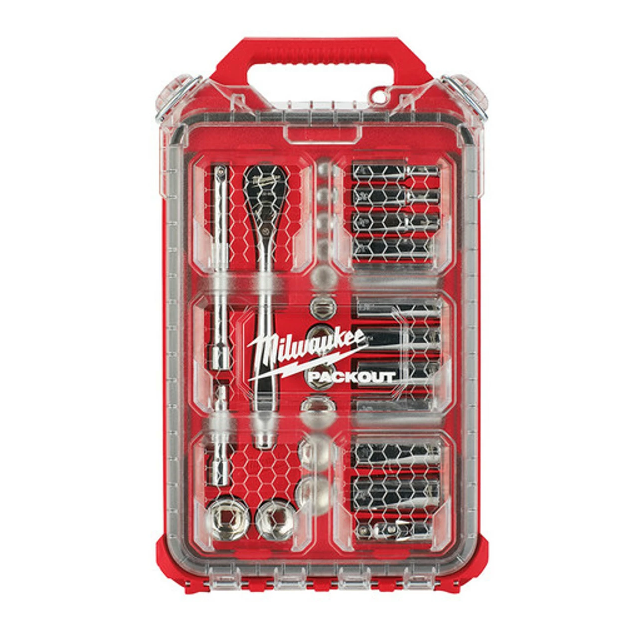 Milwaukee 48-22-9481 3/8 Drive 28pc Ratchet Set W/ PACKOUT Case - SAE 1 Milwaukee 48-22-9481 3/8 Drive 28pc Ratchet Set W/ PACKOUT Case - SAE