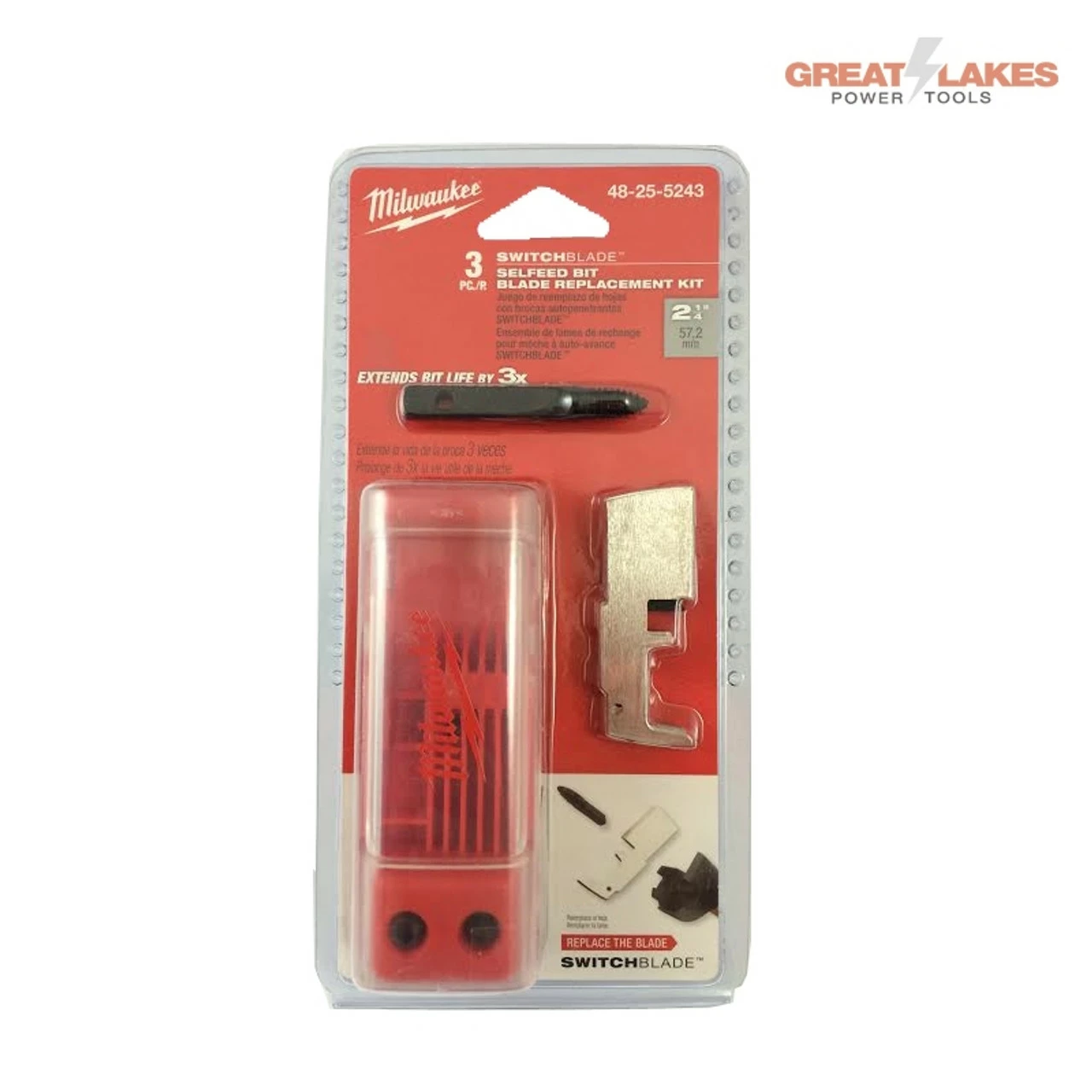 Milwaukee 48-25-5243 2-1/4 In. SwitchBlade Replacement Blade Kit 1 Milwaukee 48-25-5243 2-1/4 In. SwitchBlade Replacement Blade Kit