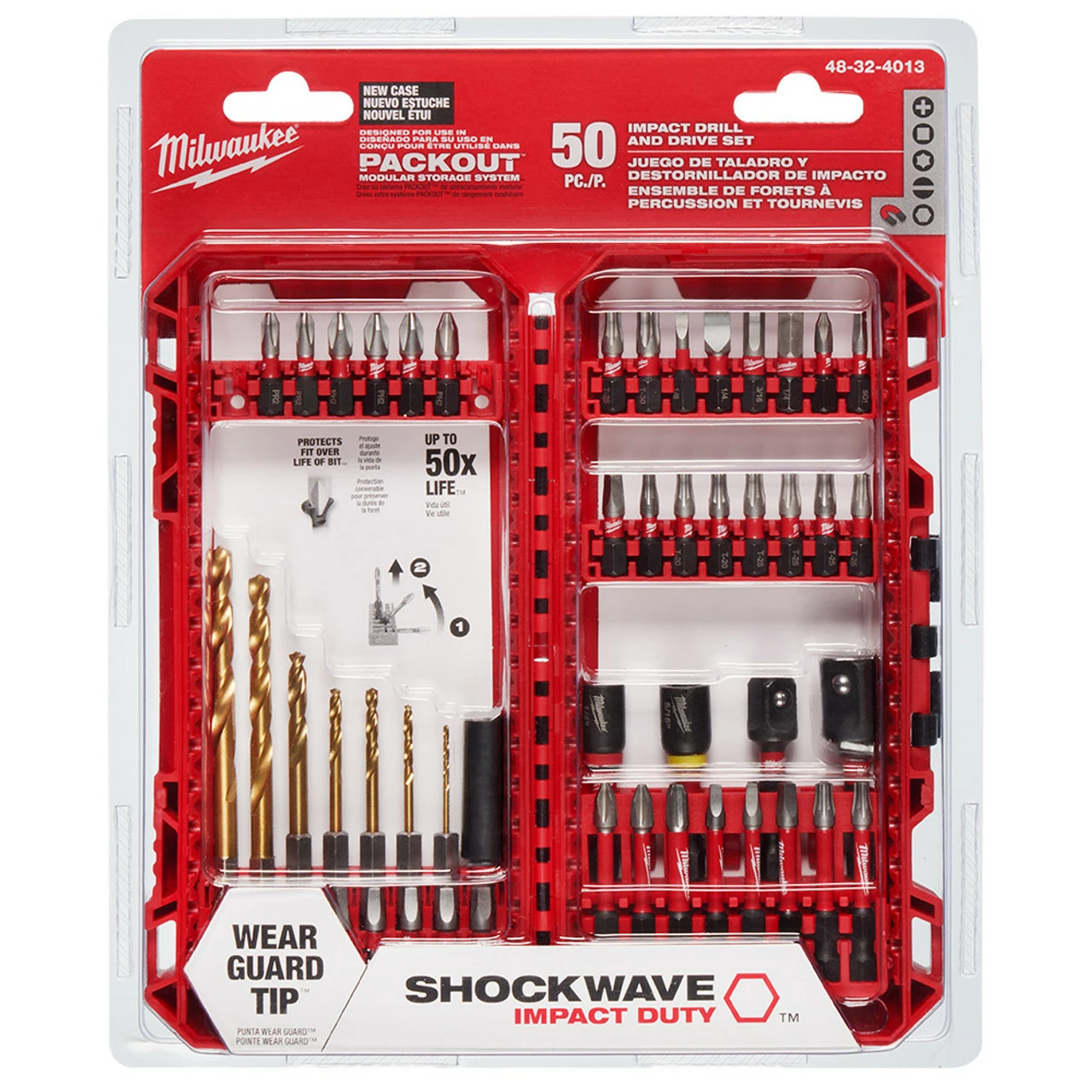 Milwaukee 48-32-4013 50 Pc. Shockwave Impact Drill And Driver Set 1 Milwaukee 48-32-4013 50 Pc. Shockwave Impact Drill And Driver Set