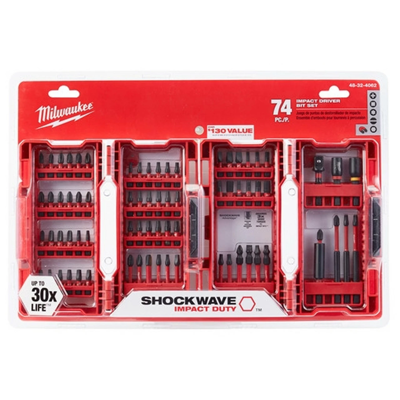 Milwaukee 48-32-4062 SHOCKWAVE Impact Duty Driver Bit Set - 74PC 2 Milwaukee 48-32-4062 SHOCKWAVE Impact Duty Driver Bit Set - 74PC - Image 2