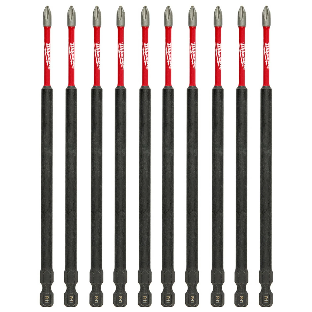 Milwaukee 48-32-4201 SHOCKWAVE 6 In Bit PH1 10pk 1 Milwaukee 48-32-4201 SHOCKWAVE 6 In Bit PH1 10pk