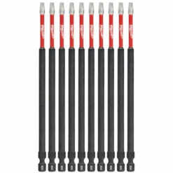 Milwaukee 48-32-4215 SHOCKWAVE 6 In Square Recess #2 Power Bits(10 Pk)