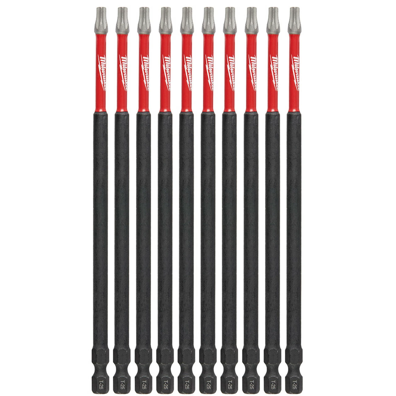 Milwaukee 48-32-4246 SHOCKWAVE 6 In. Impact Torx T25 Power Bits (10 Pk) 1 Milwaukee 48-32-4246 SHOCKWAVE 6 In. Impact Torx T25 Power Bits (10 Pk)