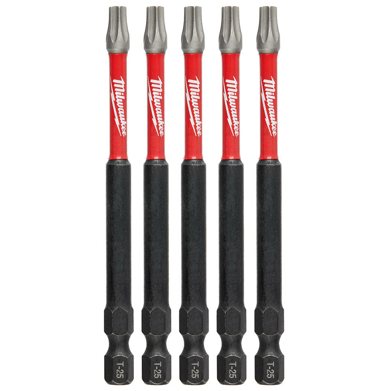 Milwaukee 48-32-4579 SHOCKWAVE 3-1/2 Impact T25 Bit 5 Pk 1 Milwaukee 48-32-4579 SHOCKWAVE 3-1/2 Impact T25 Bit 5 Pk