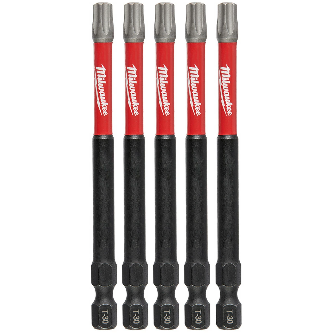 Milwaukee 48-32-4580 SHOCKWAVE 3-1/2 Impact T30 Bit 5 Pk 1 Milwaukee 48-32-4580 SHOCKWAVE 3-1/2 Impact T30 Bit 5 Pk