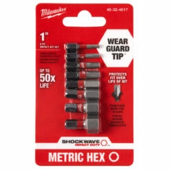 Milwaukee 48-32-4617 8PC HEX 1 In. Insert Bit Set Metric