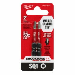 Milwaukee 48-32-4971 SHOCKWAVE 2 In. SQ1 Impact Bit 2PK