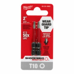 Milwaukee 48-32-4982 SHOCKWAVE 2 In. T10 Impact Bit 2PK