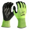 Milwaukee 48-73-8941 High-Visibility Cut Level 4 Polyurethane Dipped Gloves Medium
