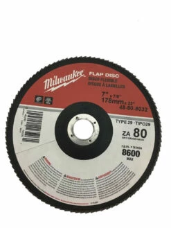 Milwaukee 48-80-8032 7 In. X 7/8 In. Flap Disc 80 Grit (Type 29)