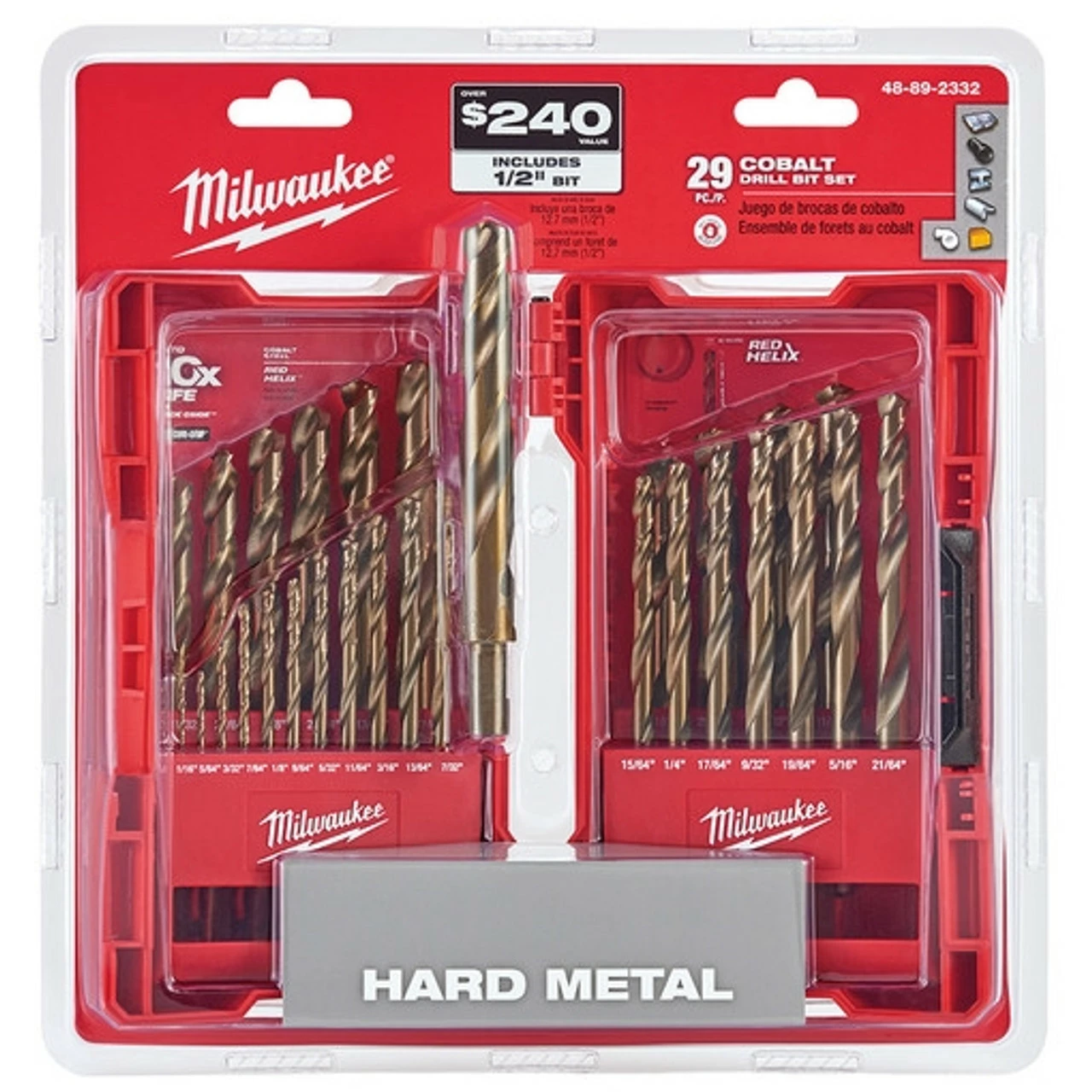 Milwaukee 48-89-2332 29 Pc RED HELIX Cobalt Drill Bit Set 1 Milwaukee 48-89-2332 29 Pc RED HELIX Cobalt Drill Bit Set