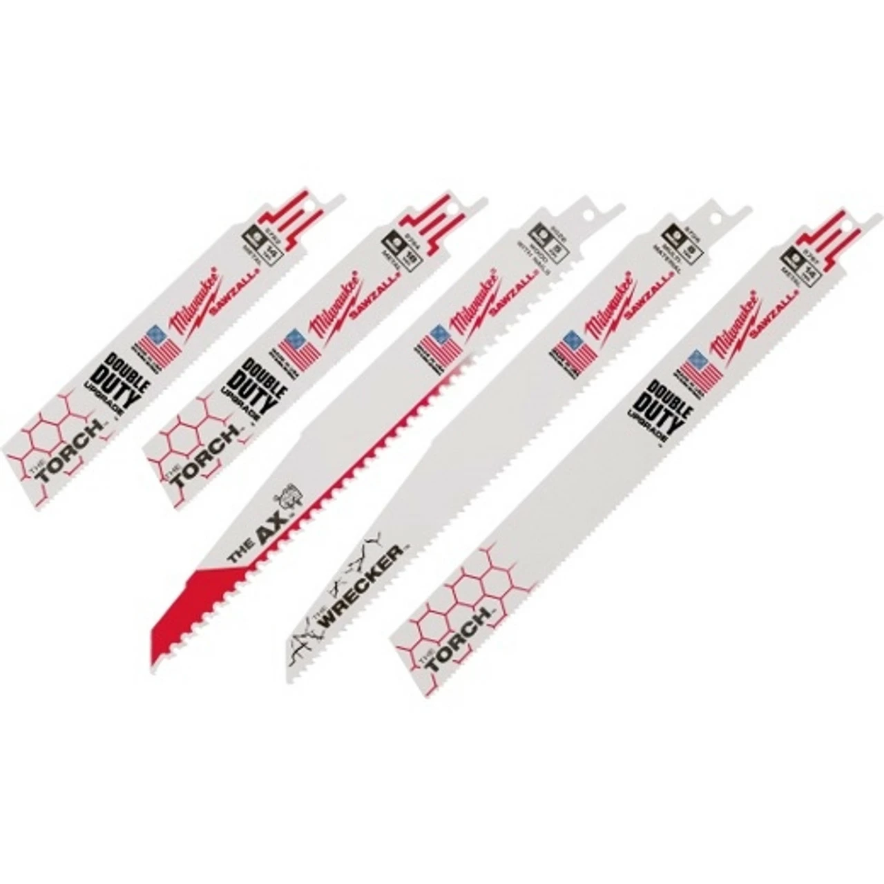 Milwaukee 49-22-1105 5 PC Demolition SAWZALL Blade Set 1 Milwaukee 49-22-1105 5 PC Demolition SAWZALL Blade Set