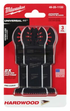Milwaukee 49-25-1133 OPEN-LOK 1-3/8 In. HCS Japanese Tooth Pro-Curve Hardwood Blade 3 Pk