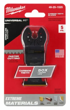 Milwaukee 49-25-1525 OPEN-LOK 1-3/8 In. Titanium Enhanced Carbide Teeth Multi-Material Blade 5 Pk