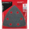 Milwaukee 49-25-2080 3-1/2 In. 80 Grit Triangle Sandpaper 6 Pk