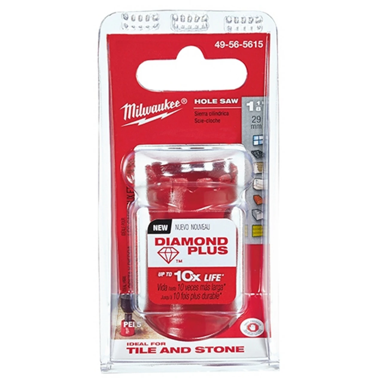 Milwaukee 49-56-5615 1-1/8 In. Diamond Plus Hole Saw 1 Milwaukee 49-56-5615 1-1/8 In. Diamond Plus Hole Saw