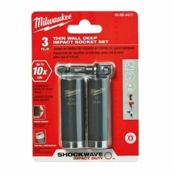 Milwaukee 49-66-4417 3 Pc. Thin Wall Deep Impact Socket Set