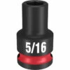 Milwaukee 49-66-6102 SHOCKWAVE Impact Duty 3/8 Drive 5/16 Standard 6 Point Socket