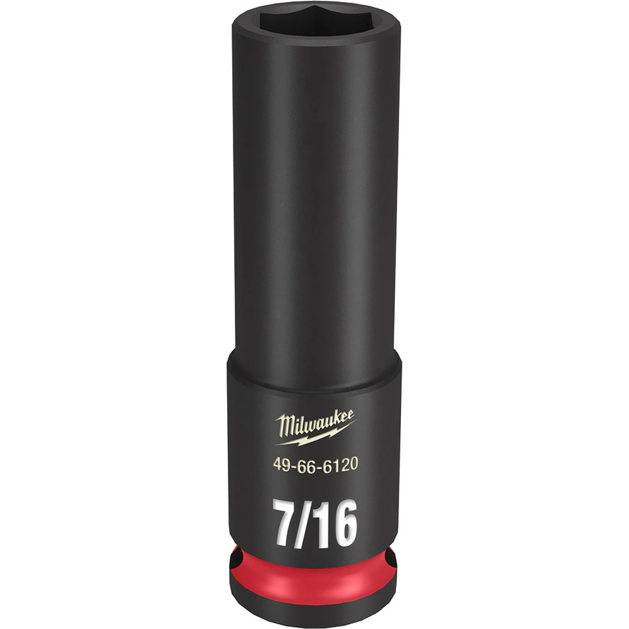 Milwaukee 49-66-6120 SHOCKWAVE Impact Duty 3/8 Drive 7/16 In. Deep 6 Point Socket 1 Milwaukee 49-66-6120 SHOCKWAVE Impact Duty 3/8 Drive 7/16 In. Deep 6 Point Socket