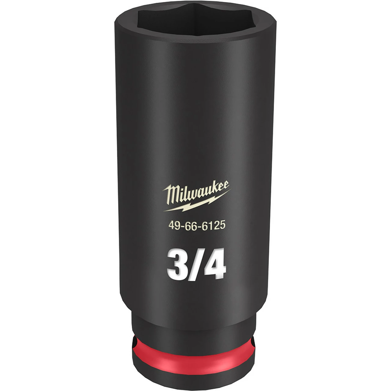 Milwaukee 49-66-6125 SHOCKWAVE Impact Duty 3/8 Drive 3/4 In. Deep 6 Point Socket 1 Milwaukee 49-66-6125 SHOCKWAVE Impact Duty 3/8 Drive 3/4 In. Deep 6 Point Socket