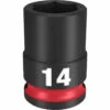 Milwaukee 49-66-6138 SHOCKWAVE Impact Duty 3/8 Drive 14mm Standard 6 Point Socket