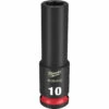 Milwaukee 49-66-6152 SHOCKWAVE Impact Duty 3/8 Drive 10mm Deep 6 Point Socket