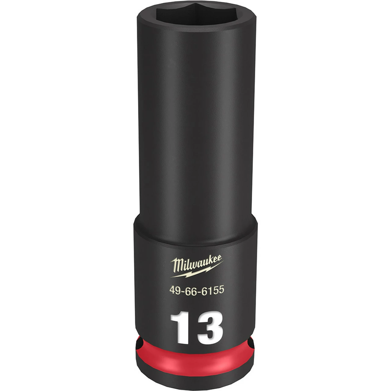 Milwaukee 49-66-6155 SHOCKWAVE Impact Duty 3/8 Drive 13mm Deep 6 Point Socket 1 Milwaukee 49-66-6155 SHOCKWAVE Impact Duty 3/8 Drive 13mm Deep 6 Point Socket