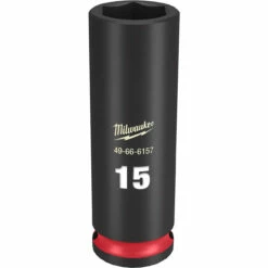 Milwaukee 49-66-6157 SHOCKWAVE Impact Duty 3/8 Drive 15mm Deep 6 Point Socket