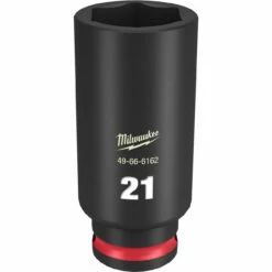 Milwaukee 49-66-6162 SHOCKWAVE Impact Duty 3/8 Drive 21mm Deep 6 Point Socket