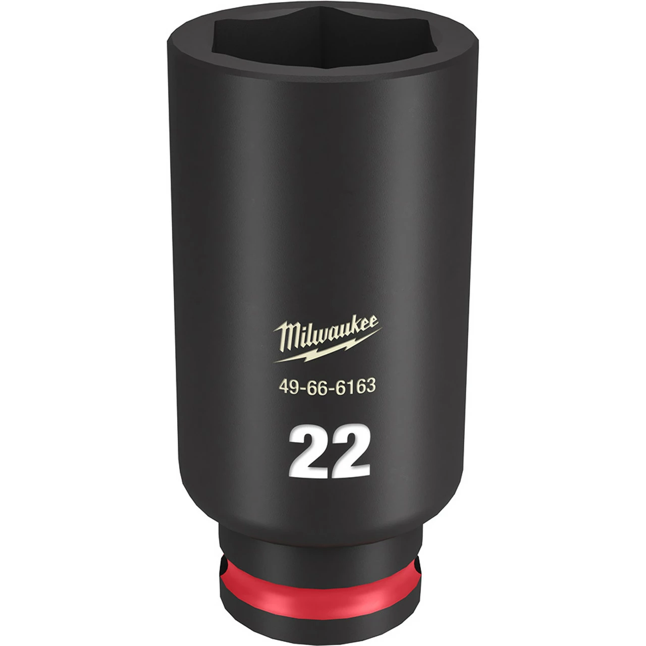 Milwaukee 49-66-6163 SHOCKWAVE Impact Duty 3/8 Drive 22mm Deep 6 Point Socket 1 Milwaukee 49-66-6163 SHOCKWAVE Impact Duty 3/8 Drive 22mm Deep 6 Point Socket