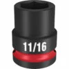 Milwaukee 49-66-6205 SHOCKWAVE Impact Duty 1/2 Drive 11/16 Standard 6 Point Socket