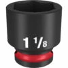 Milwaukee 49-66-6212 SHOCKWAVE Impact Duty 1/2 Drive 1-1/8 Standard 6 Point Socket