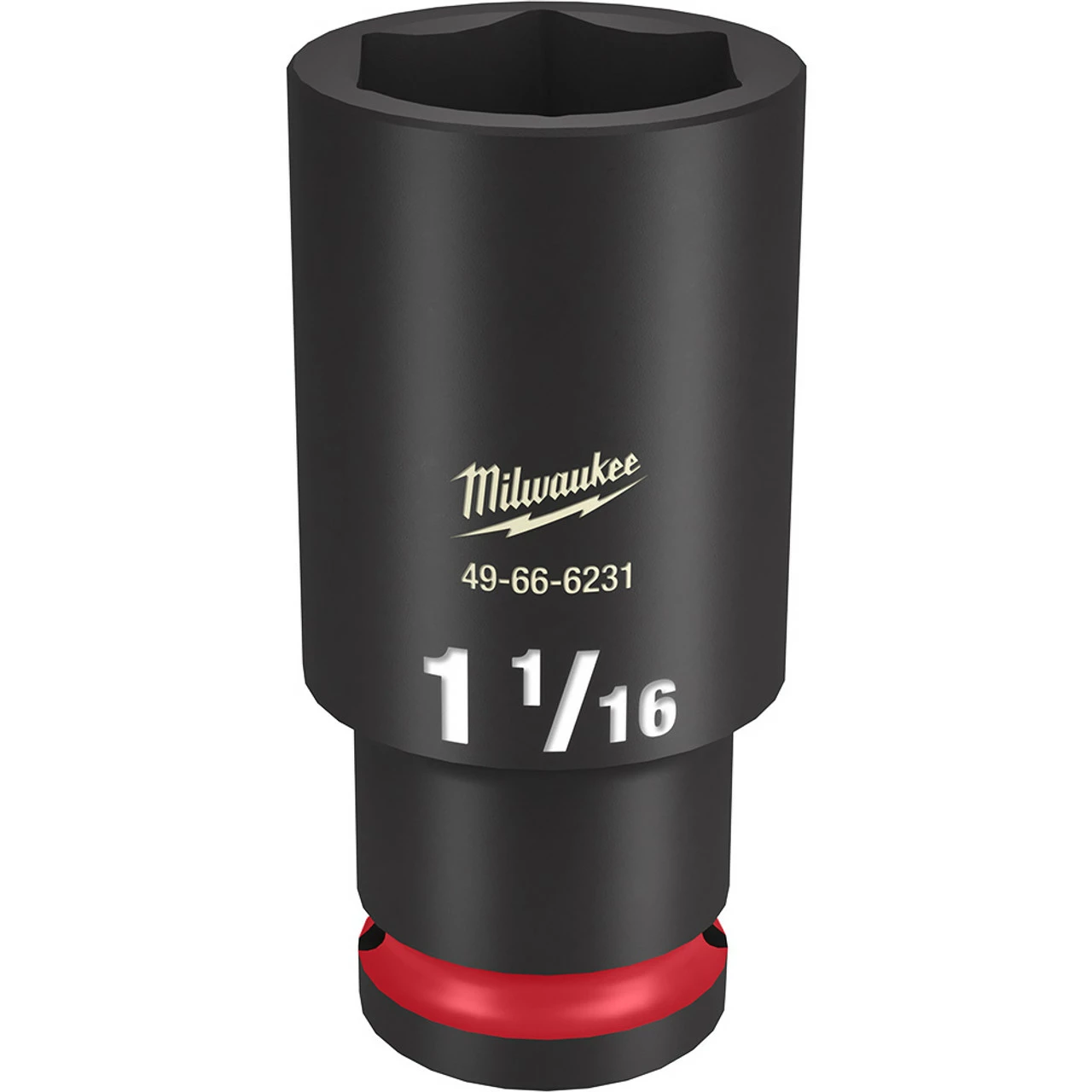 Milwaukee 49-66-6231 SHOCKWAVE Impact Duty 1/2 Drive 1-1/16 Deep 6 Point Socket 1 Milwaukee 49-66-6231 SHOCKWAVE Impact Duty 1/2 Drive 1-1/16 Deep 6 Point Socket
