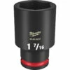 Milwaukee 49-66-6237 SHOCKWAVE Impact Duty 1/2 Drive 1-7/16 Deep 6 Point Socket