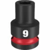 Milwaukee 49-66-6241 SHOCKWAVE Impact Duty 1/2 Drive 9MM Standard 6 Point Socket