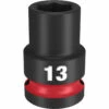 Milwaukee 49-66-6245 SHOCKWAVE Impact Duty 1/2 Drive 13MM Standard 6 Point Socket